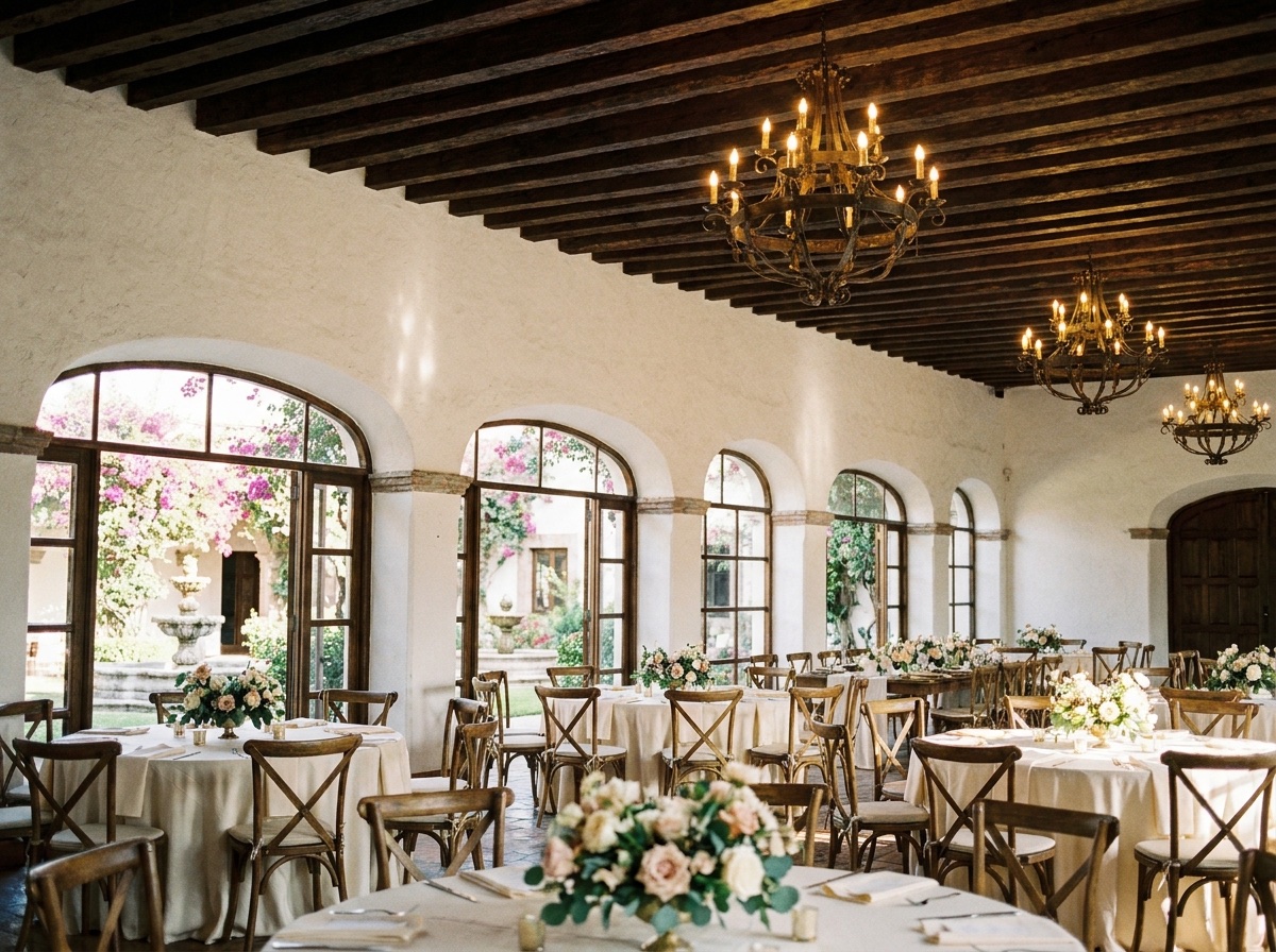 Salón techado de la finca